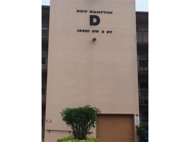 For Sale: 13450 SW 3rd St #APT D309 Hollywood, FL 33027