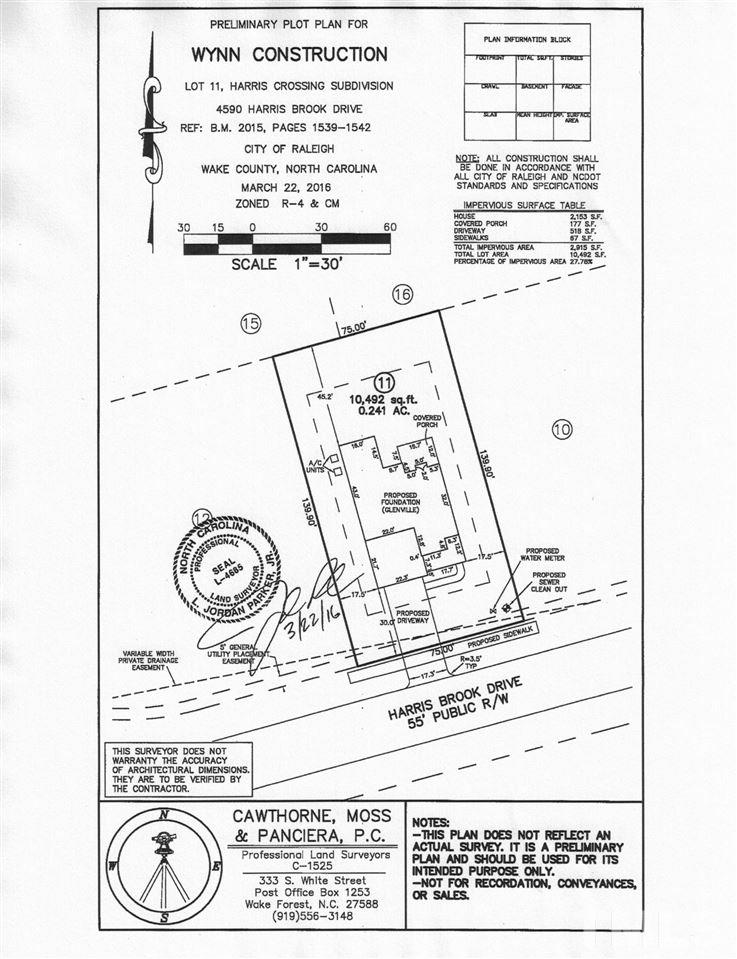 For Sale: 4590 Harris Brook Dr #LOT 11 Raleigh, NC 27616