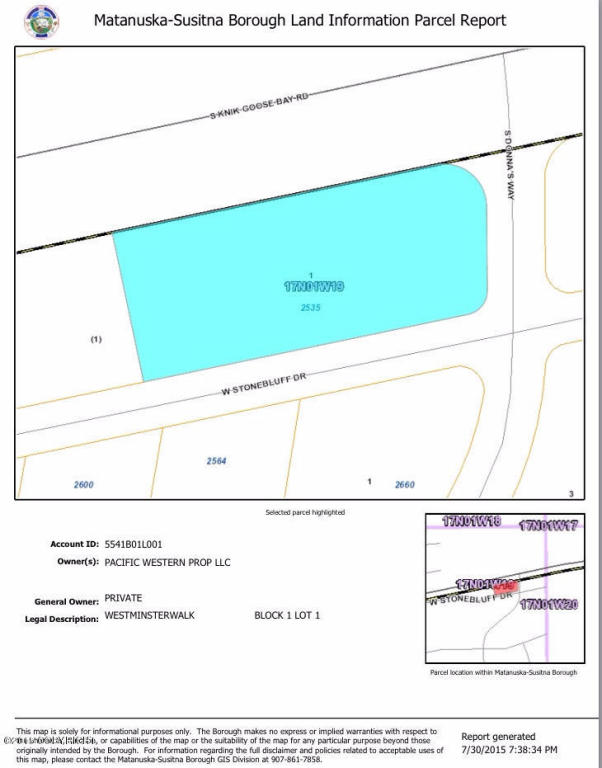 2535 W Stonebluff Drive, Wasilla, AK 99654