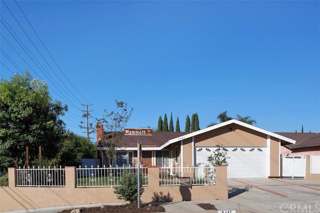 5481 Mammoth Street, Yorba Linda, CA 92886