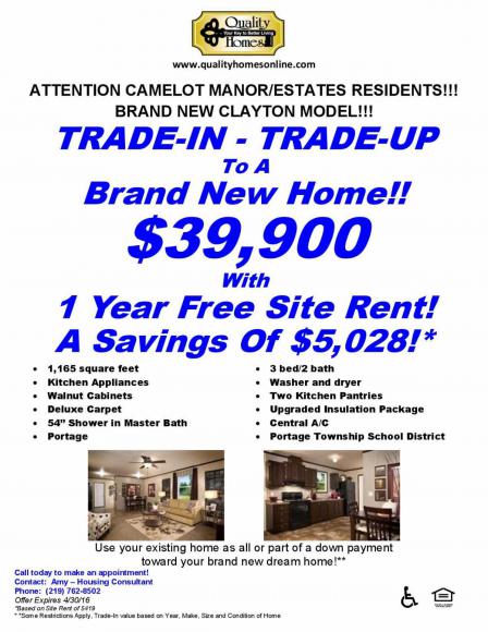 Camelot Manor Estates 305 CamelotPortage, IN 46368