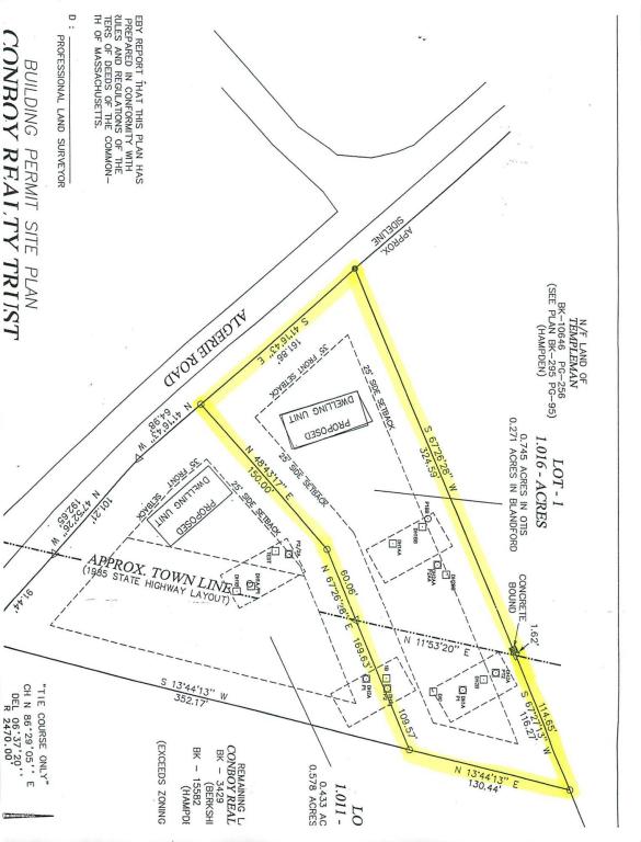 Lot 1 ALGERIE Rd, Otis, MA 01253