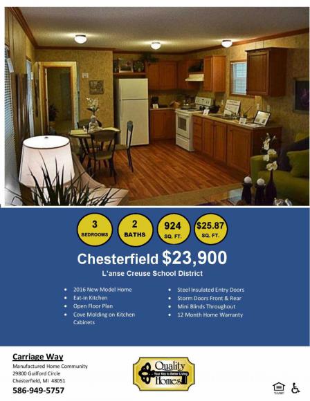 Carriage Way 52325 Old ForgeChesterfield, MI 48051