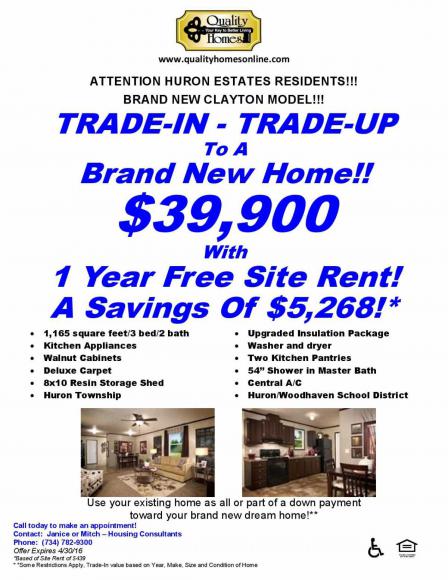 Huron Estates 21895 Riviera, 515Romulus, MI 48174