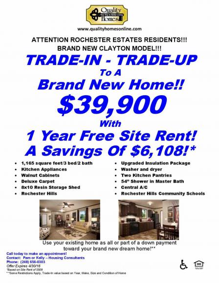Rochester Estates 130 Fontainbleau or 561 LesperanceRochester Hills, MI 48307