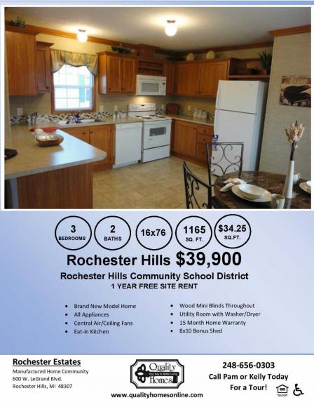 Rochester Estates 337 Marquette or 588 LesperanceRochester Hills, MI 48307