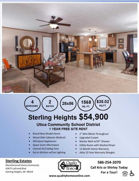 Sterling Estates 43348 Notre DameSterling Heights, MI 48314