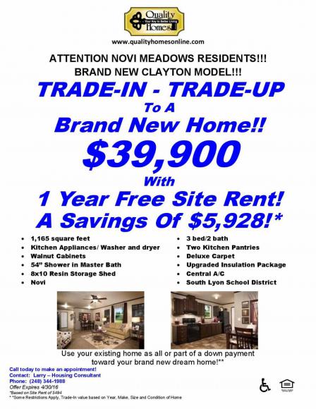 Novi Meadows 50914 DelawareNovi, MI 48374