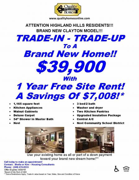 Highland Hills 40126 JeffersonNovi, MI 48375