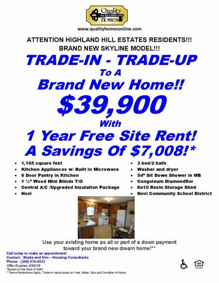 Highland Hills 40332 WashingtonNovi, MI 48375