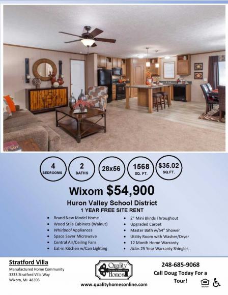 Stratford Villa 2513 Bell or 2317 Evergreen - COMING SOON!Wixom, MI 48393