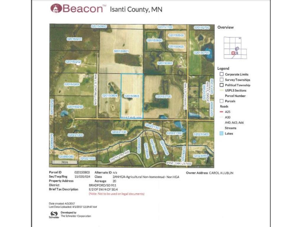 xxxx NW 301st Avenue, Bradford Twp, MN 55040