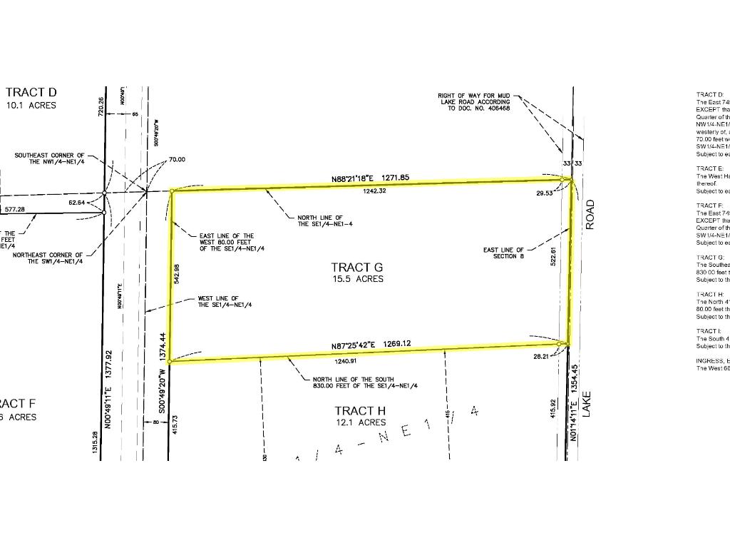 TractG Mud Lake Road, Lake Edward Twp, MN 56468